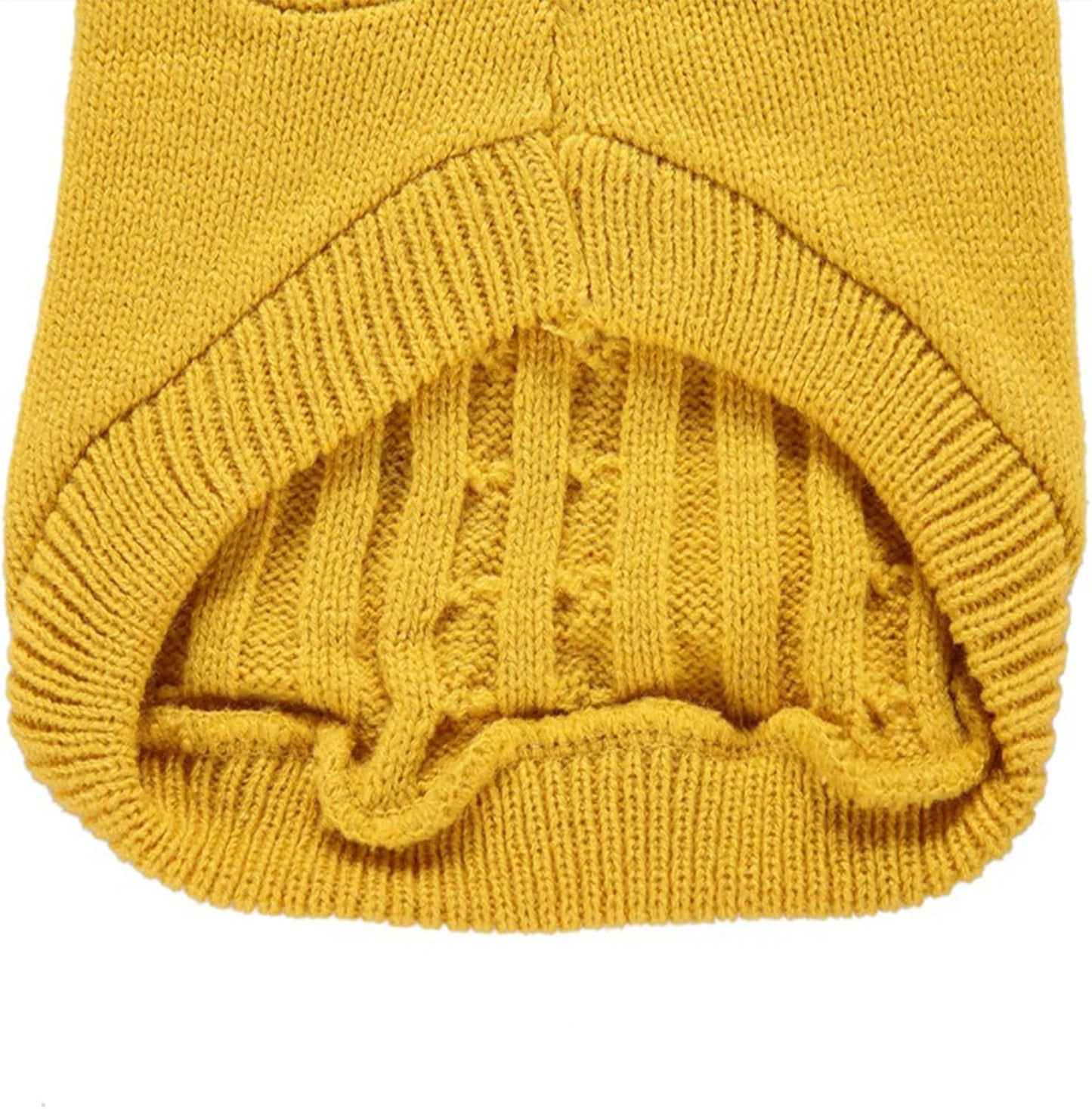 Small Dog Sweaters Knitted Pet Cat Warm Dog Sweatshirt Winter Clothes Kitten Puppy Sweater (X-Small,Yellow)